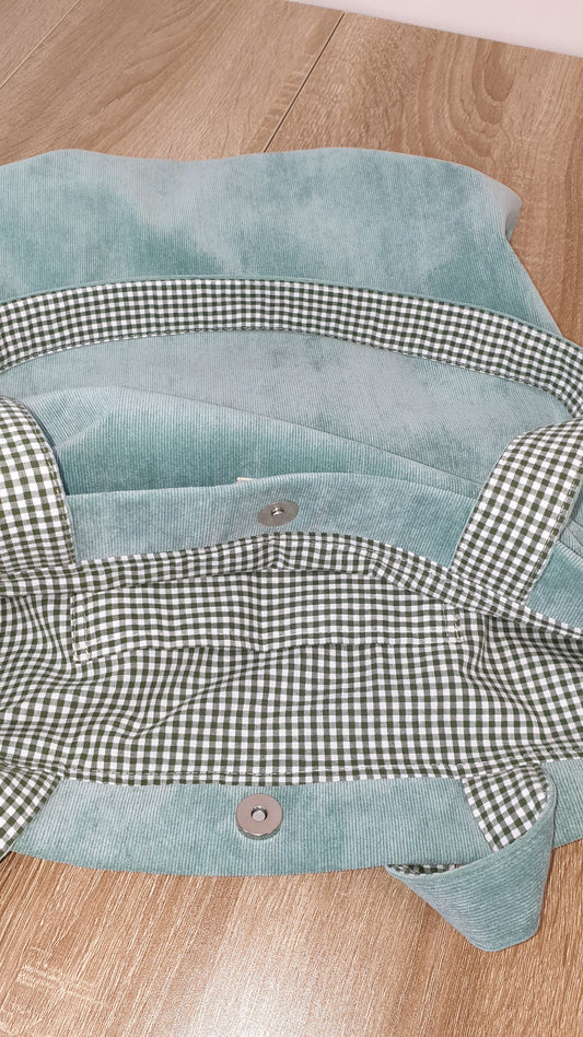 Tote bag VELVET Agua Marina