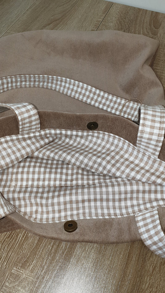 Tote bag VELVET Beige