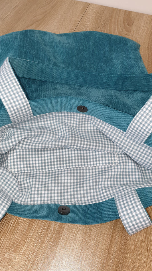 Tote bag VELVET Petroleo