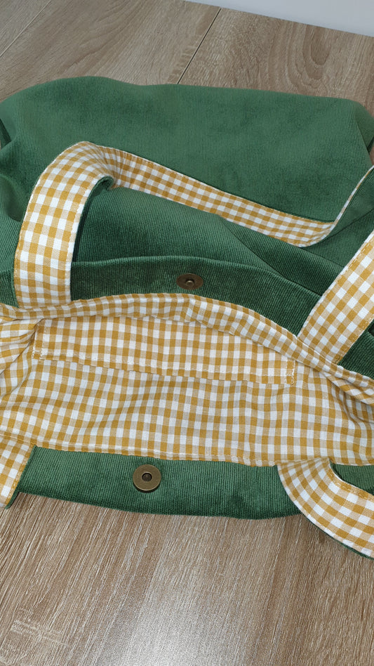 Tote bag VELVET Verde Oliva