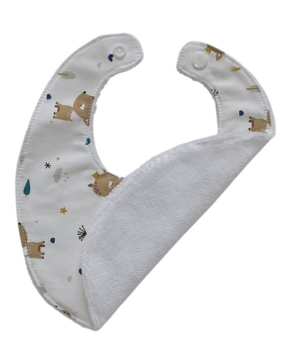 Babero de lactancia SAVAGE LINE con estampado de Bambi, algodón 100% y reverso de rizo de bambú antibacteriano