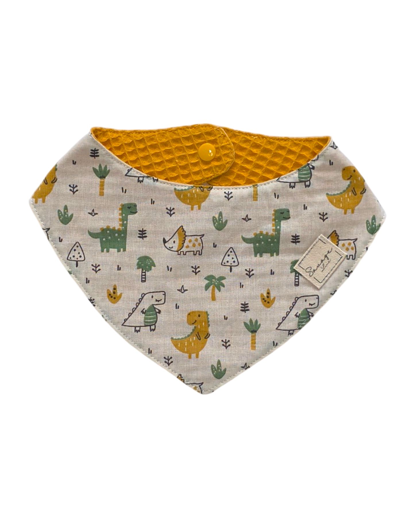 Bandana "DINOS BABY REVERSIBLE OCRE"