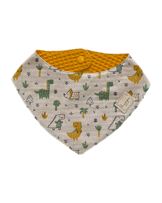 Bandana "DINOS BABY REVERSIBLE OCRE"