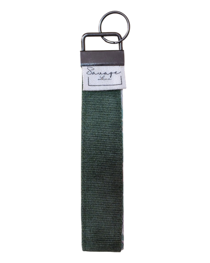 Llavero pulsera VERDE FLORAL