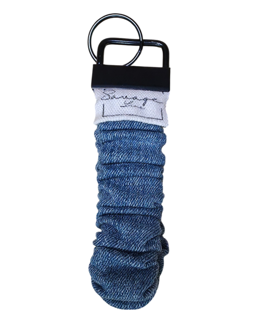 Llavero pulsera elástico DENIM
