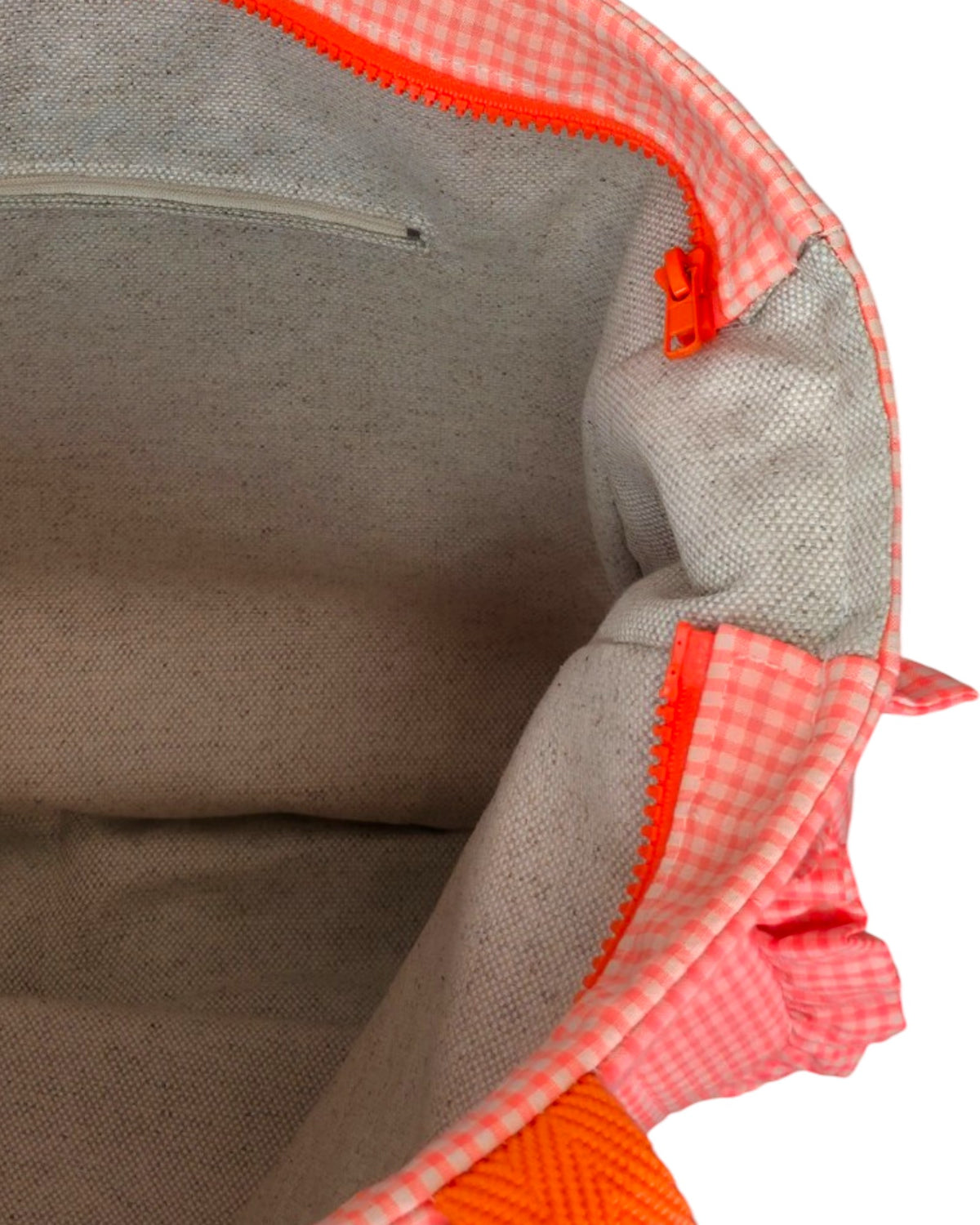 Shopper Lolita VICHY NARANJA NEÓN