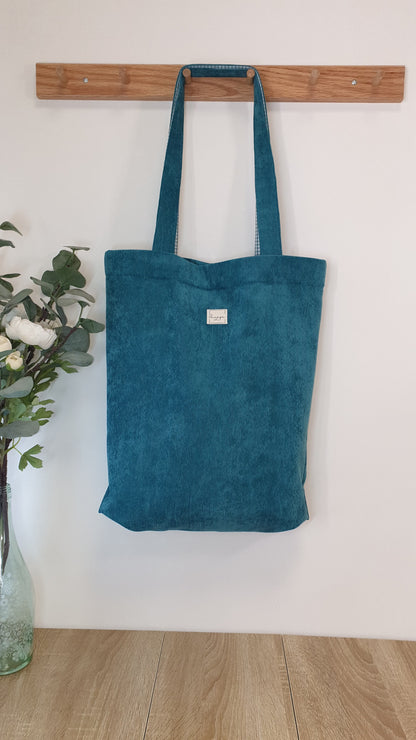 Tote bag VELVET Petroleo