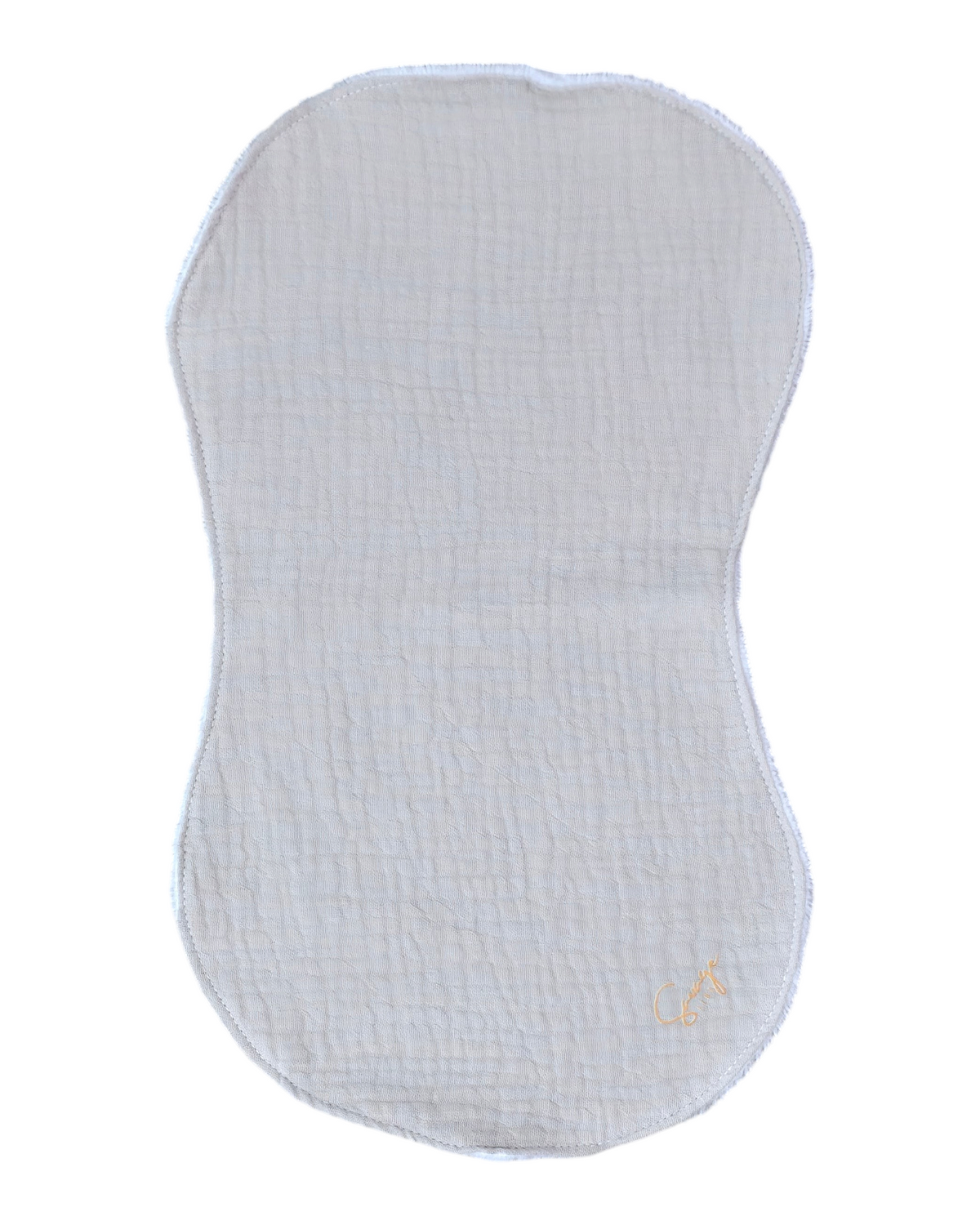 Toalla de lactancia SAVAGE LINE de muselina color arena con forma ergonómica y textura suave de algodón y bambú