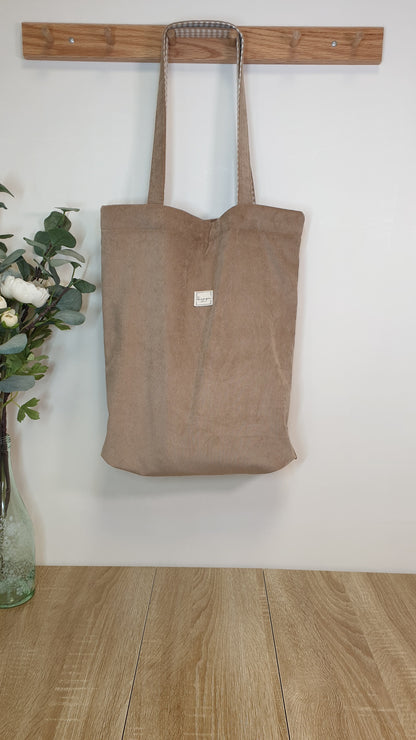 Tote bag VELVET Beige