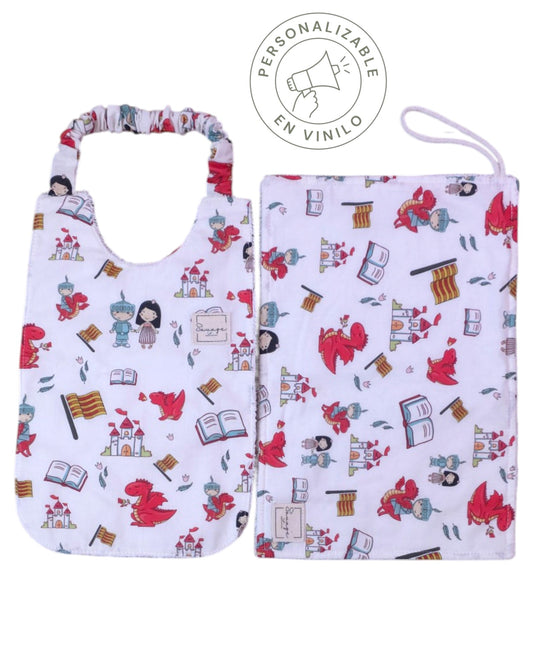 Pack babero y toalla escolar JORDI