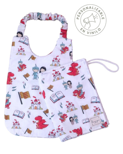 Pack babero y toalla escolar JORDI