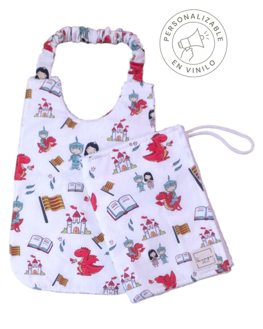 Pack babero y toalla escolar JORDI