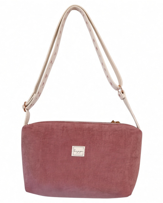Bandolera Sara Cross PANA ROSA EMPOLVADO