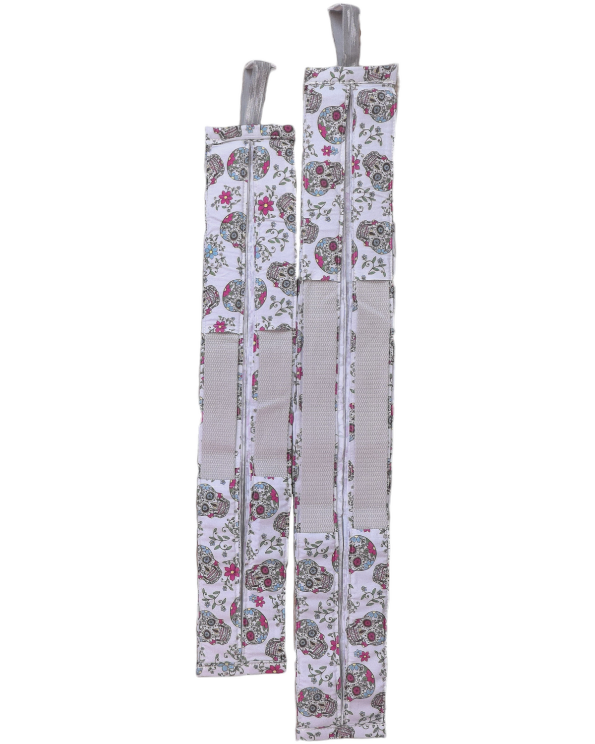 Bolsa plegable artesanal SAVAGE LINE con estampado de catrinas, hecha de popelín resistente y asas de algodón.