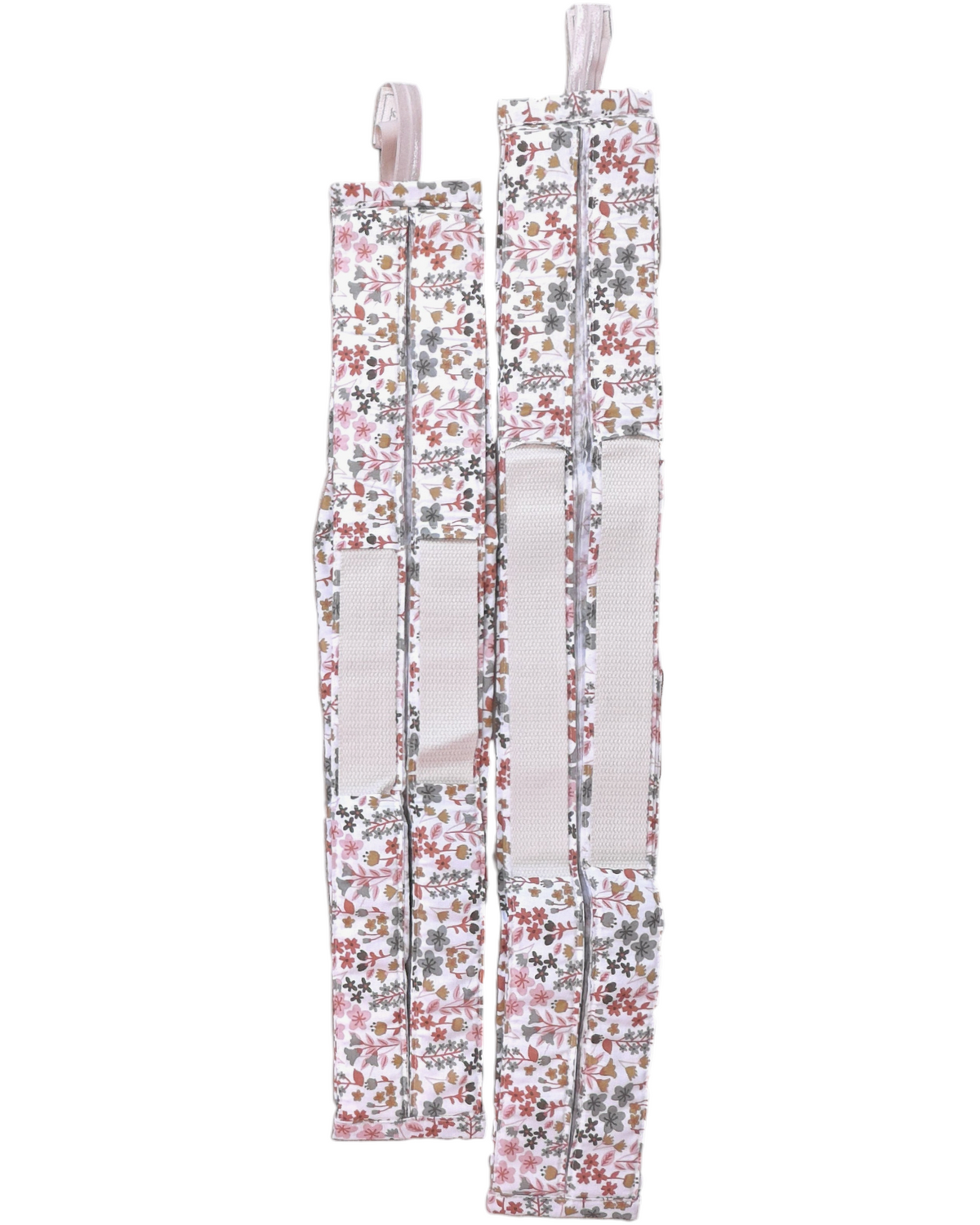 Bolsa plegable artesanal SAVAGE LINE con estampado de flores otoñales, hecha de popelín resistente y asas de algodón.
