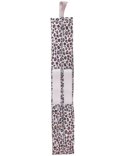 Bolsa plegable artesanal SAVAGE LINE estilo japonés con estampado de leopardo y asas de algodón en talla S