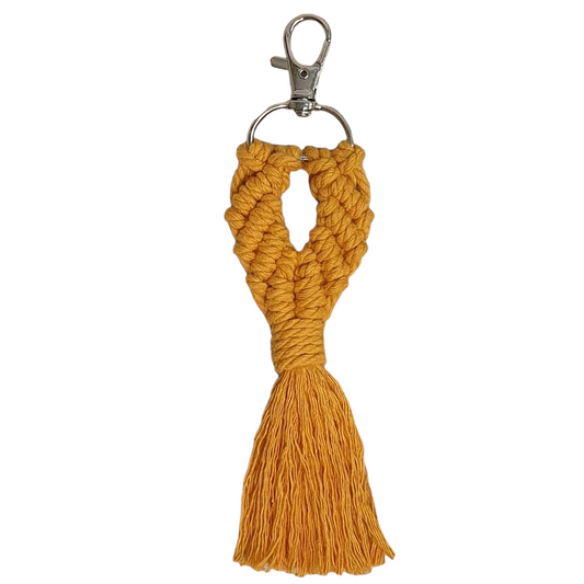 Macramé key ring - glam